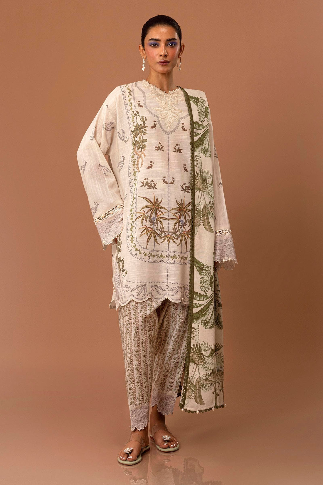 Sana Safinaz | Mahay Winter 24 | H243-006B-3DB by Sana Safinaz - Designer Dress - Type: Luxury - Available at Libayah - 100% Original