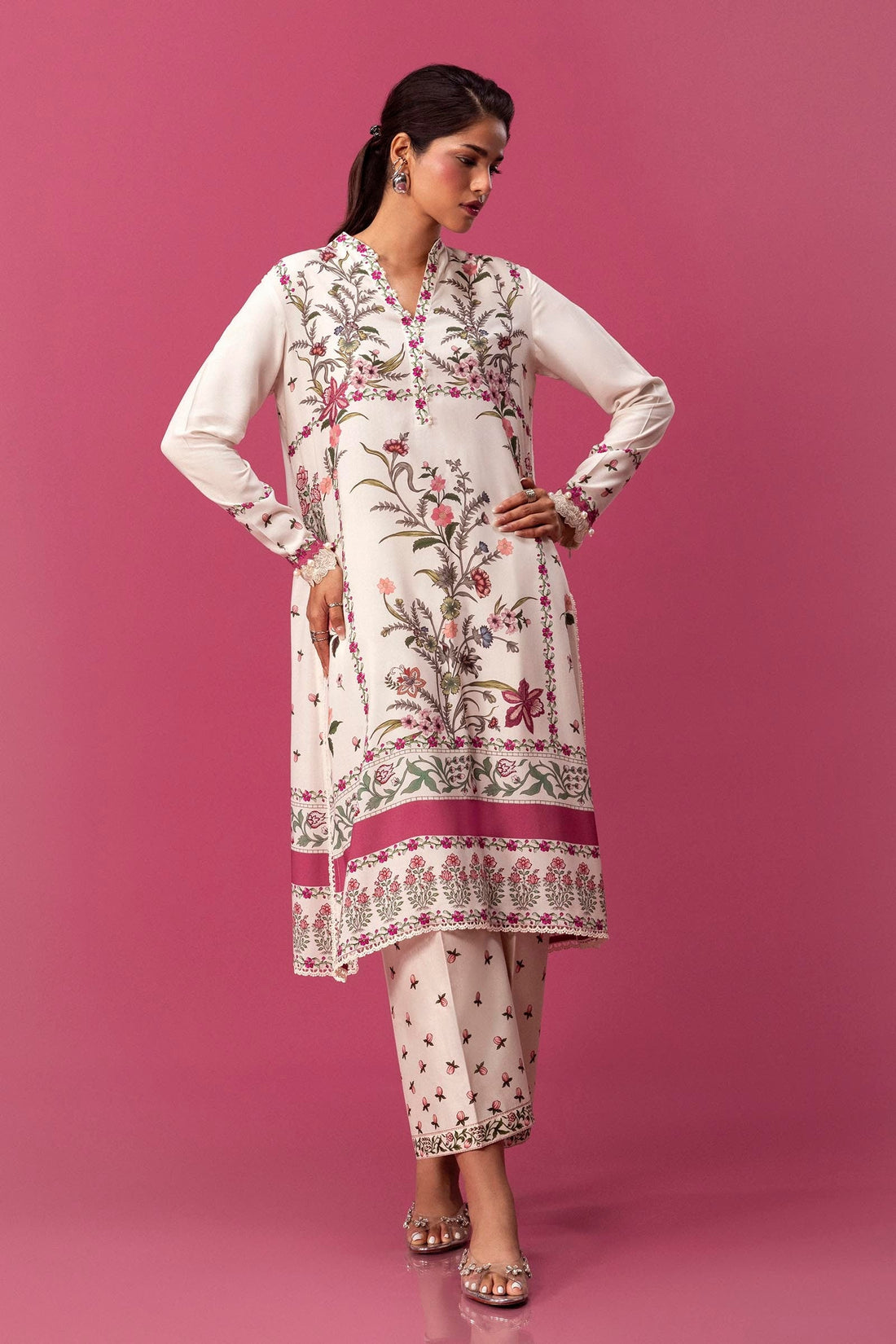 Sana Safinaz | Mahay Winter 24 | H243-007A-2AC by Sana Safinaz - Designer Dress - Type: Luxury - Available at Libayah - 100% Original