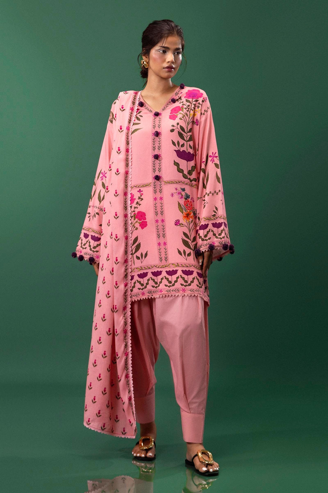 Sana Safinaz | Mahay Winter 24 | H243-010A-3DA by Sana Safinaz - Designer Dress - Type: Luxury - Available at Libayah - 100% Original