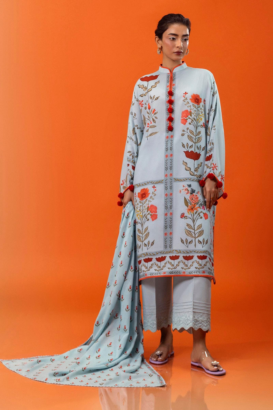 Sana Safinaz | Mahay Winter 24 | H243-010B-3DA by Sana Safinaz - Designer Dress - Type: Luxury - Available at Libayah - 100% Original