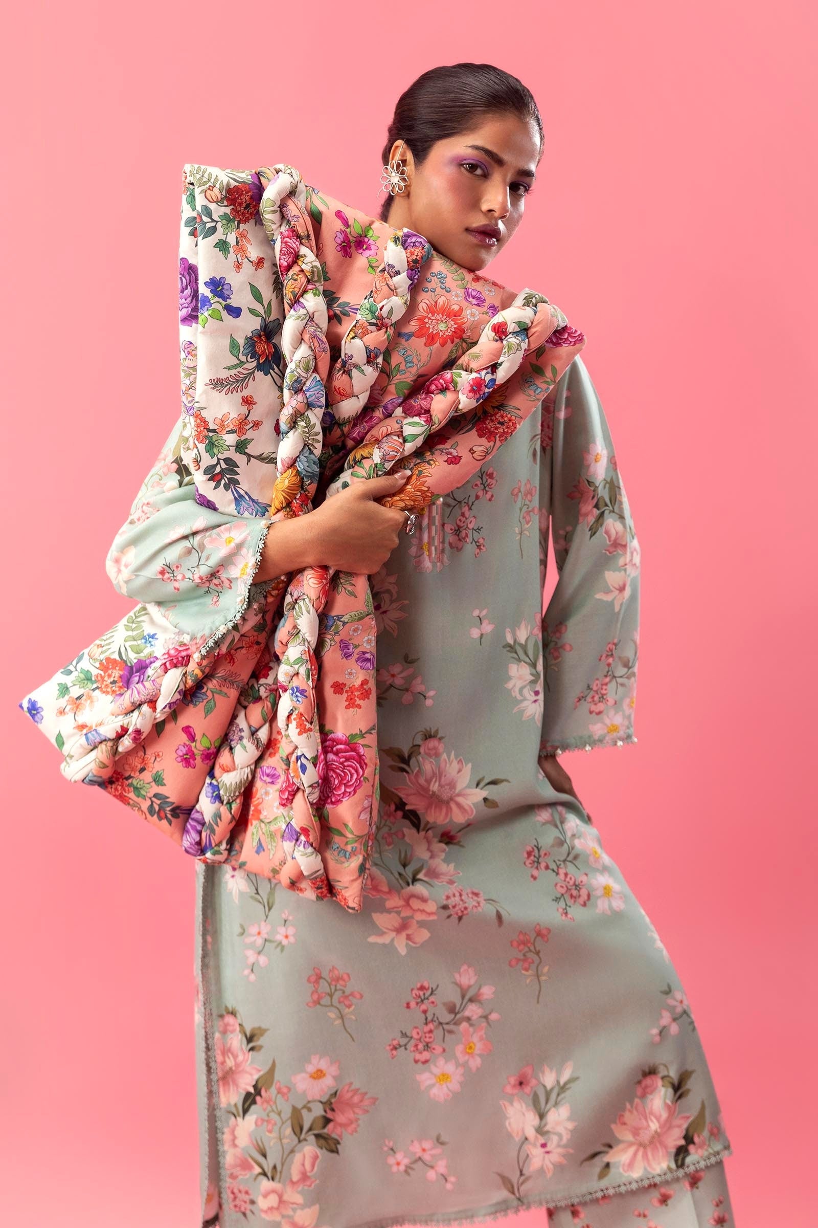 Sana Safinaz | Mahay Winter 24 | H243-013A-2AC by Sana Safinaz - Designer Dress - Type: Luxury - Available at Libayah - 100% Original