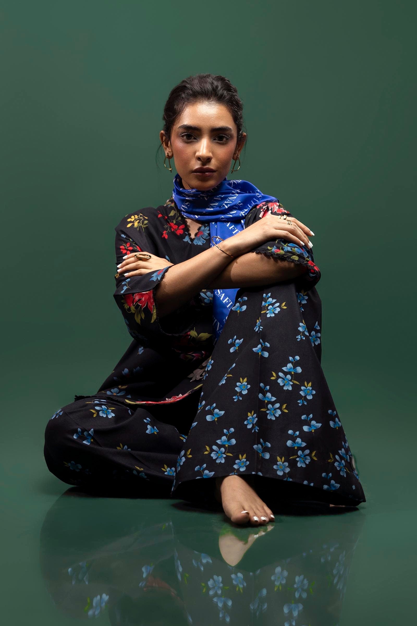 Sana Safinaz | Mahay Winter 24 | H243-013B-2AC by Sana Safinaz - Designer Dress - Type: Luxury - Available at Libayah - 100% Original