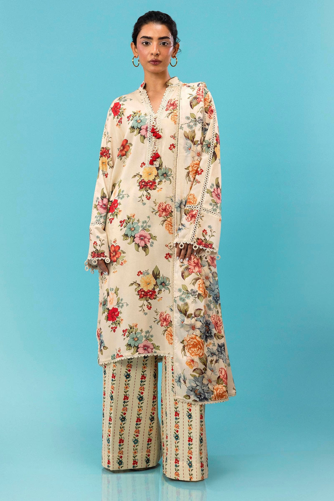Sana Safinaz | Mahay Winter 24 | H243-014A-3DA by Sana Safinaz - Designer Dress - Type: Luxury - Available at Libayah - 100% Original