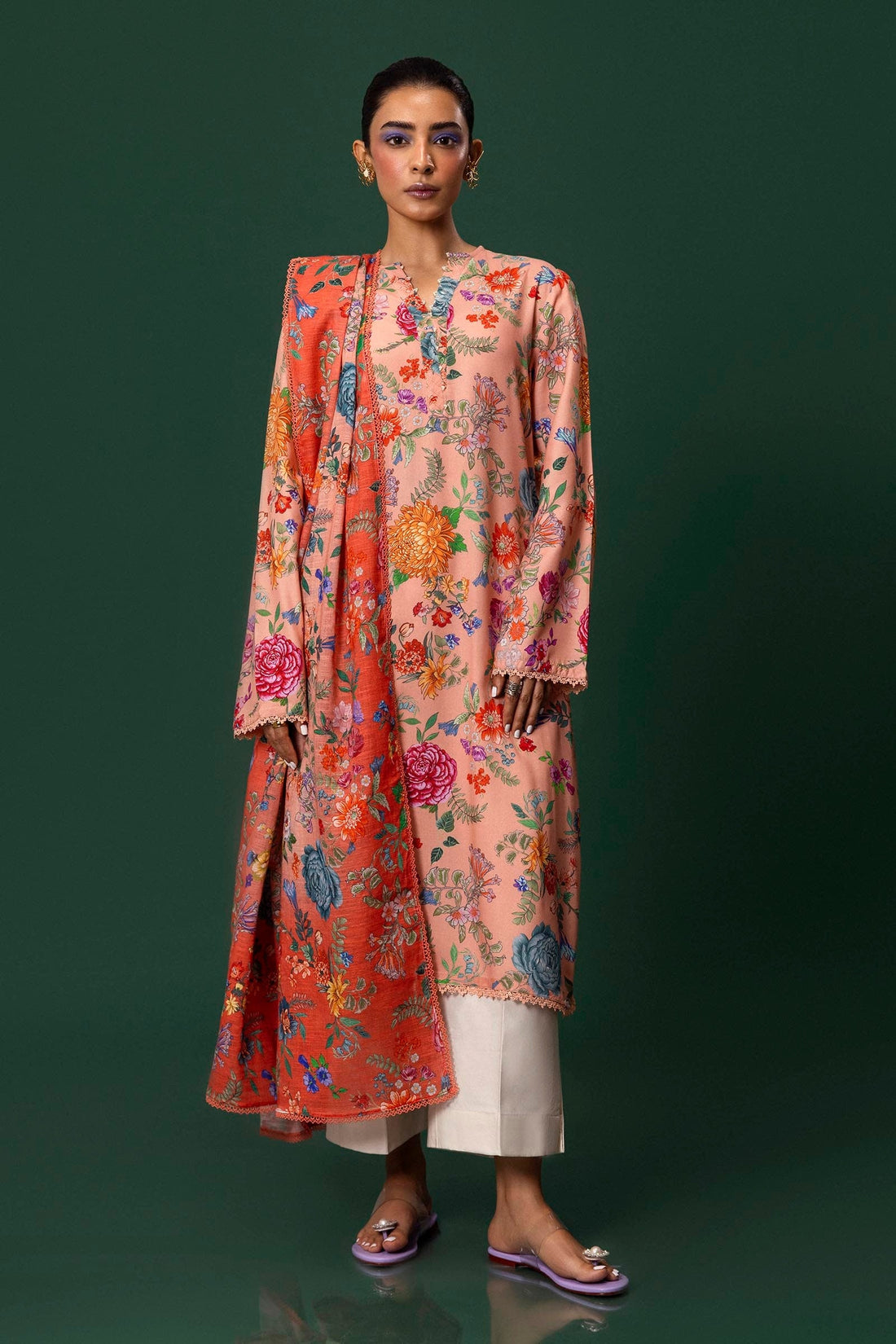 Sana Safinaz | Mahay Winter 24 | H243-015B-2BQ by Sana Safinaz - Designer Dress - Type: Luxury - Available at Libayah - 100% Original