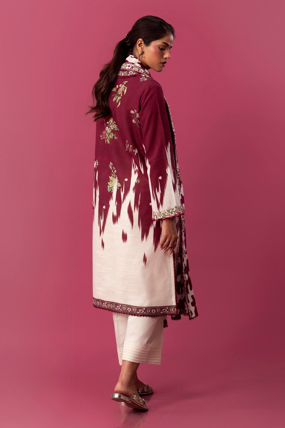 Sana Safinaz | Mahay Winter 24 | H243-021A-2BQ by Sana Safinaz - Designer Dress - Type: Luxury - Available at Libayah - 100% Original