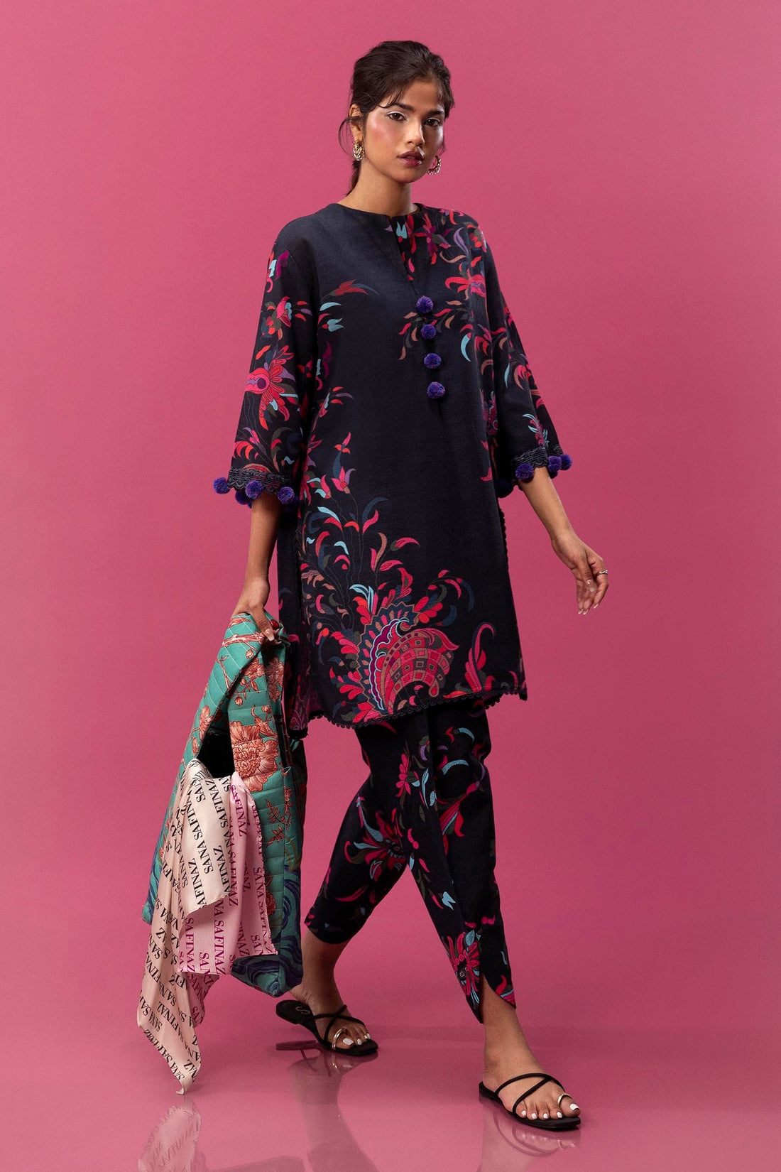 Sana Safinaz | Mahay Winter 24 | H243-022B-2AC by Sana Safinaz - Designer Dress - Type: Luxury - Available at Libayah - 100% Original