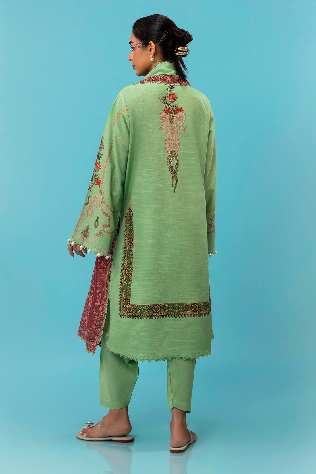 Sana Safinaz  | Mahay Winter 24 | H243-025B-3CQ by Sana Safinaz - Designer Dress - Type: Luxury - Available at Libayah - 100% Original