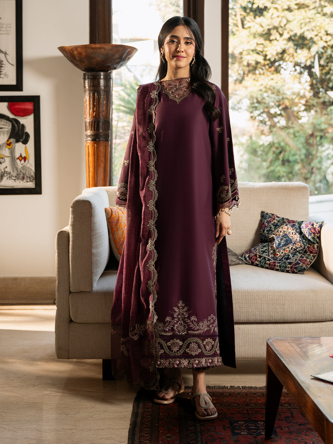 Izel | Mahveen Festive Lawn 25 | HANA by Izel - Designer Dress - Type: Ladies Clothes - Available at Libayah - 100% Original