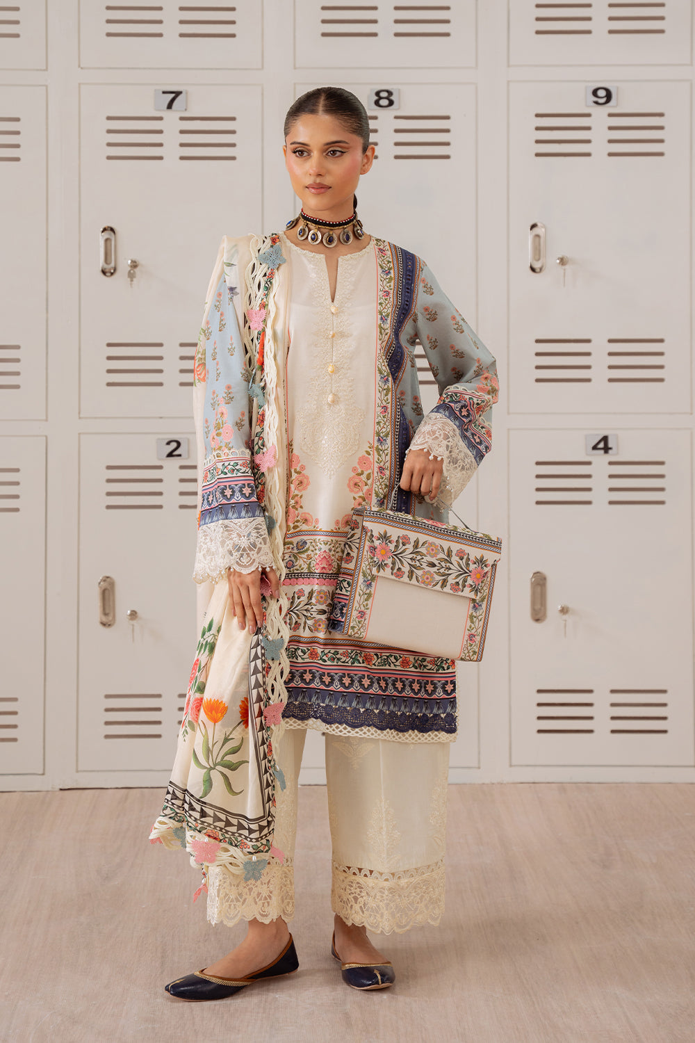 Saira Rizwan | Laanem Summer Lawn 25 | ZUMRA-B-SRL25-07 by Saira Rizwan - Designer Dress - Type: Ladies Clothes - Available at Libayah - 100% Original