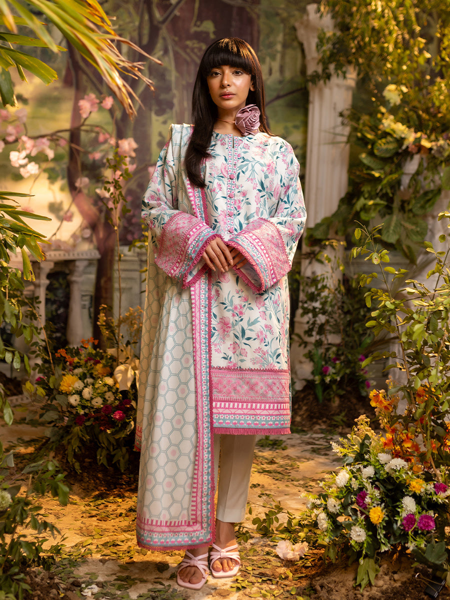Salitex | Izel Lawn 24 | 3PC UNSTITCHED DIGITAL PRINTED & EMBROIDERED LAWN SUIT by Salitex - Designer Dress - Type: Casuals - Available at Libayah - 100% Original