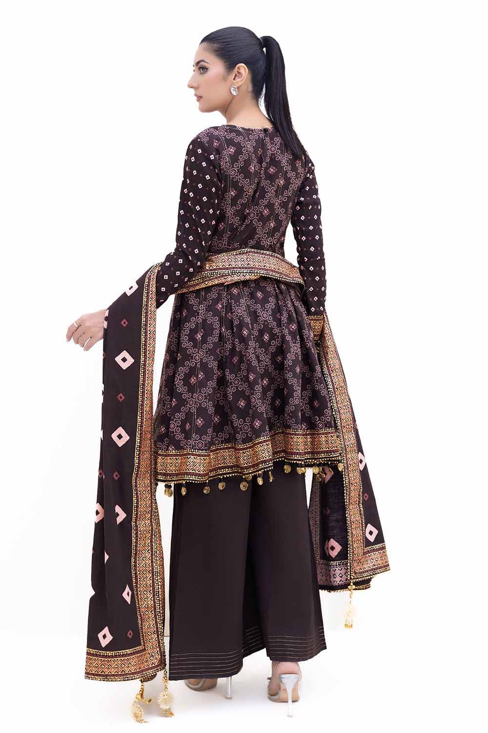 Gul Ahmed | Winter Collection 24 | Khaddar Suit K-42004 T by Gul Ahmed - Designer Dress - Type: Ladies Clothes - Available at Libayah - 100% Original