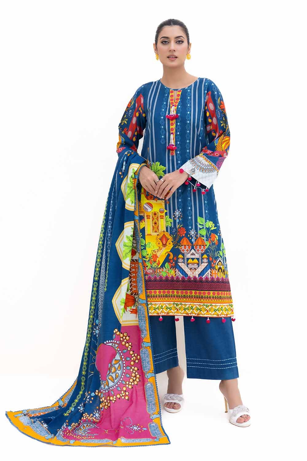 Gul Ahmed | Winter Collection 24 | Thick Khaddar Suit K-42006 T by Gul Ahmed - Designer Dress - Type: Ladies Clothes - Available at Libayah - 100% Original
