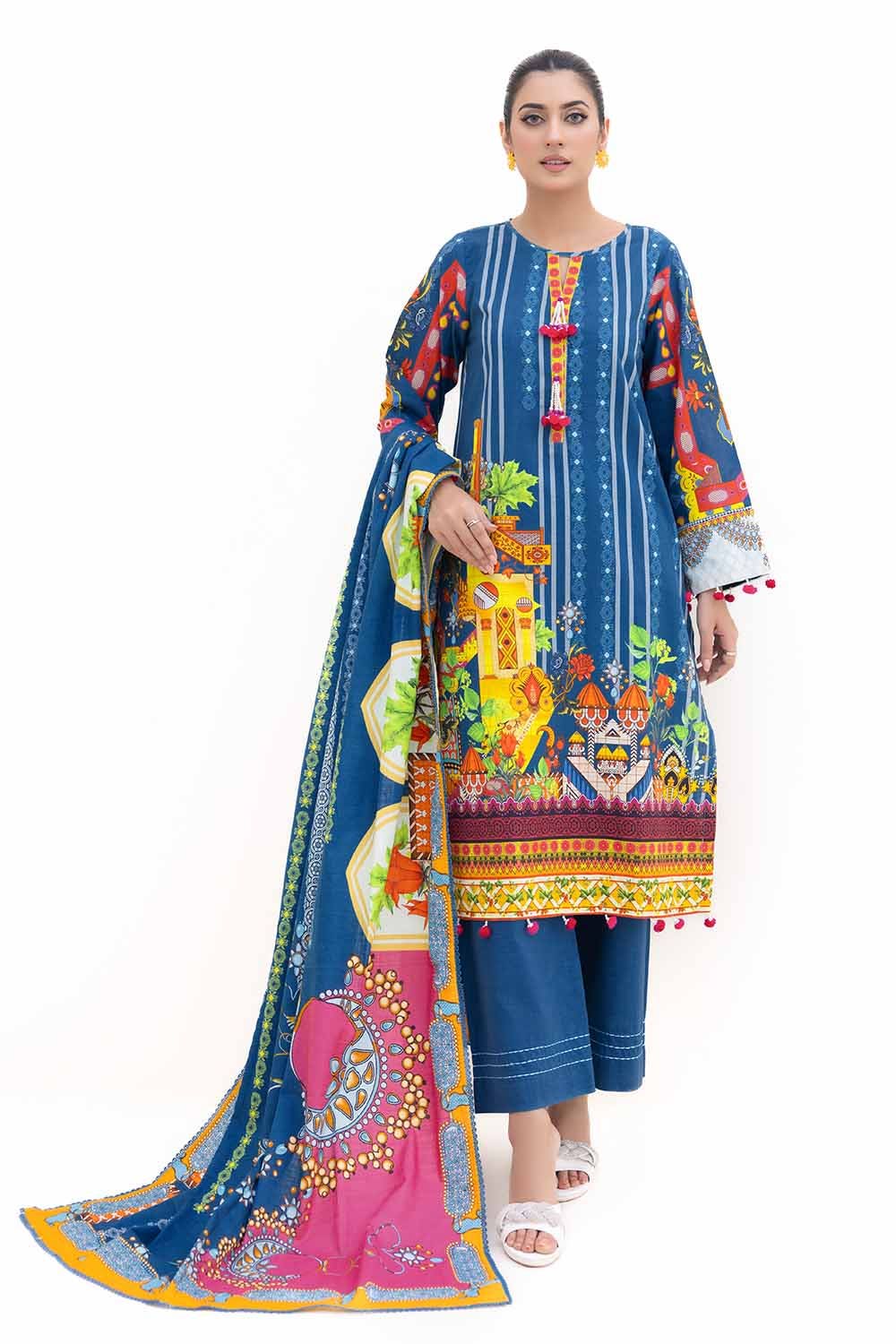 Gul Ahmed | Winter Collection 24 | Thick Khaddar Suit K-42006 T by Gul Ahmed - Designer Dress - Type: Ladies Clothes - Available at Libayah - 100% Original
