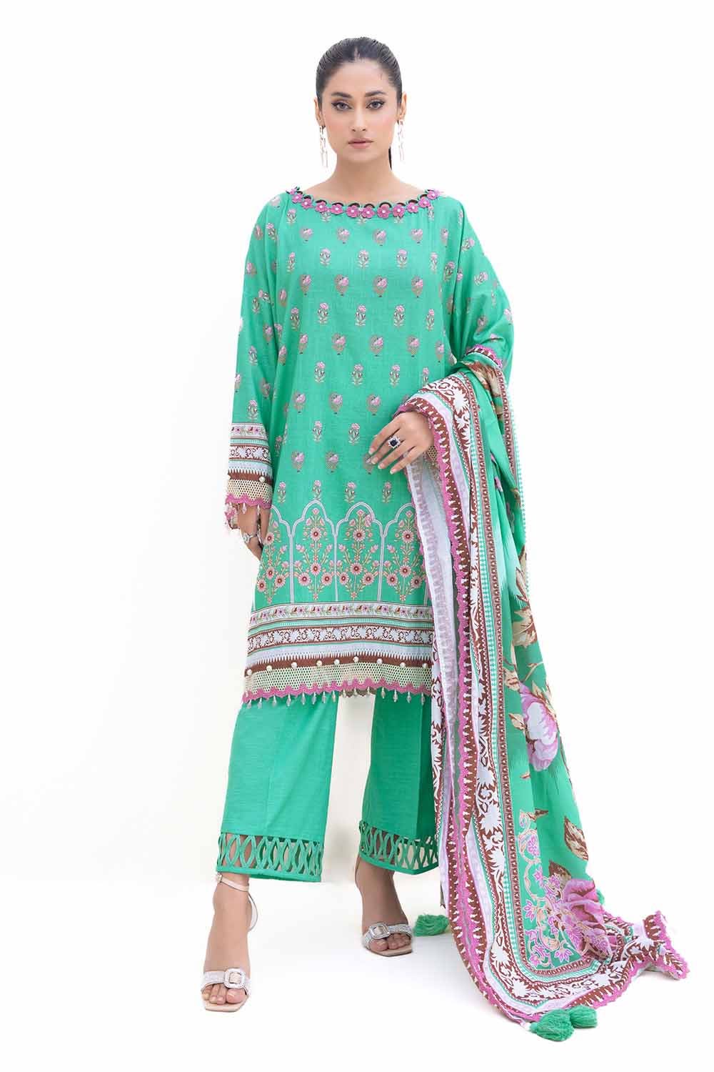 Gul Ahmed | Winter Collection 24 | Thick Khaddar Suit K-42007 T by Gul Ahmed - Designer Dress - Type: Ladies Clothes - Available at Libayah - 100% Original