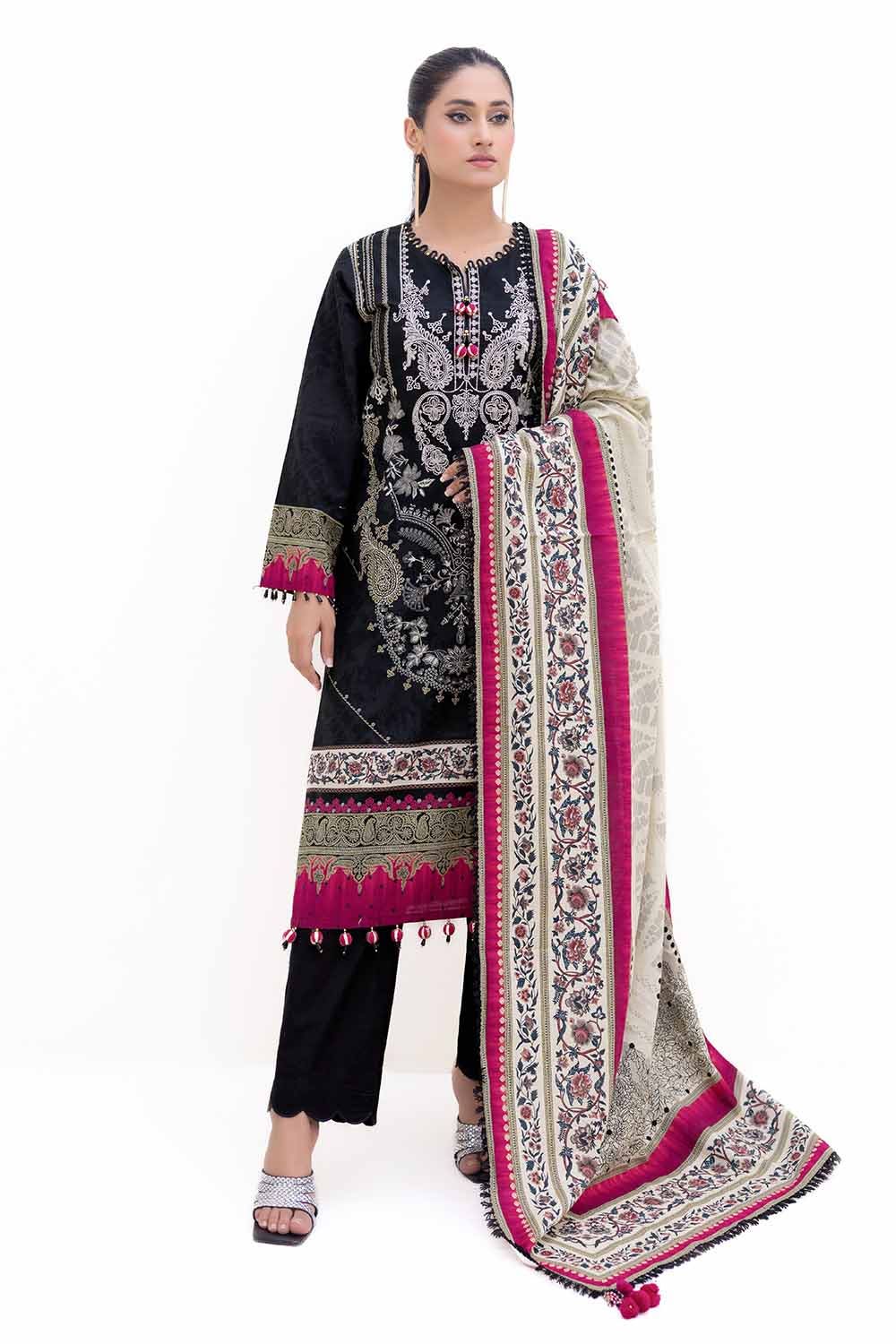 Gul Ahmed | Winter Collection 24 | Khaddar Dupatta K-42012 T by Gul Ahmed - Designer Dress - Type: Ladies Clothes - Available at Libayah - 100% Original
