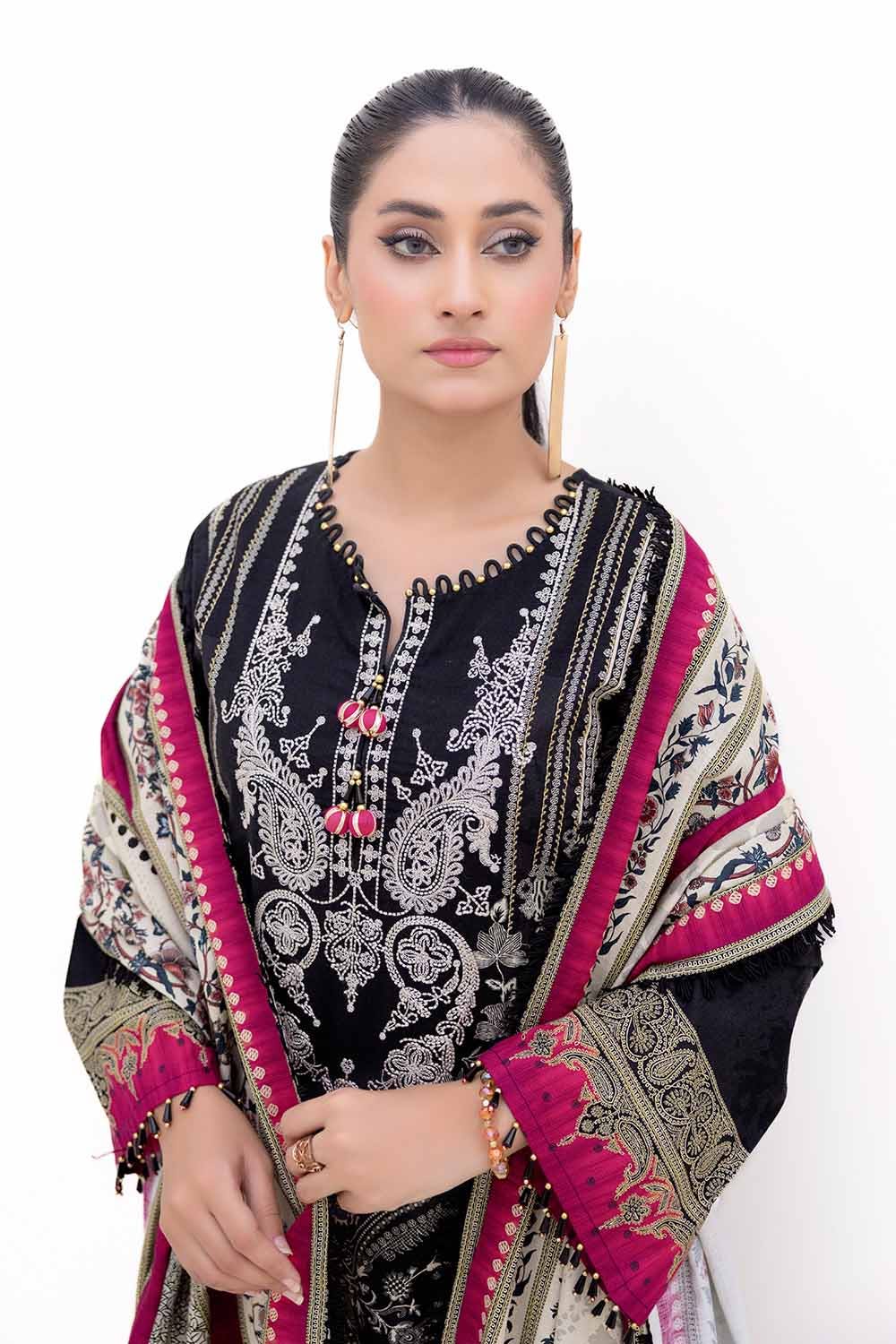 Gul Ahmed | Winter Collection 24 | Khaddar Dupatta K-42012 T by Gul Ahmed - Designer Dress - Type: Ladies Clothes - Available at Libayah - 100% Original