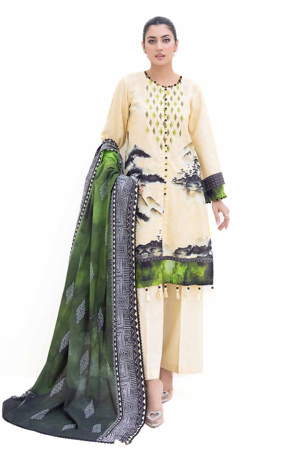 Gul Ahmed | Winter Collection 24 | Khaddar Dupatta K-42013 T by Gul Ahmed - Designer Dress - Type: Ladies Clothes - Available at Libayah - 100% Original