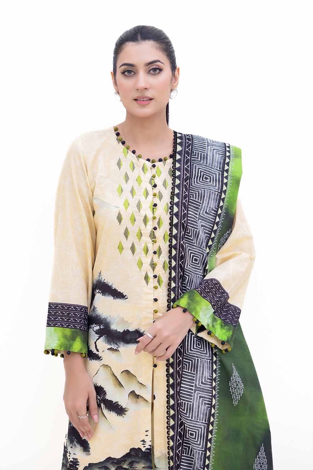 Gul Ahmed | Winter Collection 24 | Khaddar Dupatta K-42013 T by Gul Ahmed - Designer Dress - Type: Ladies Clothes - Available at Libayah - 100% Original