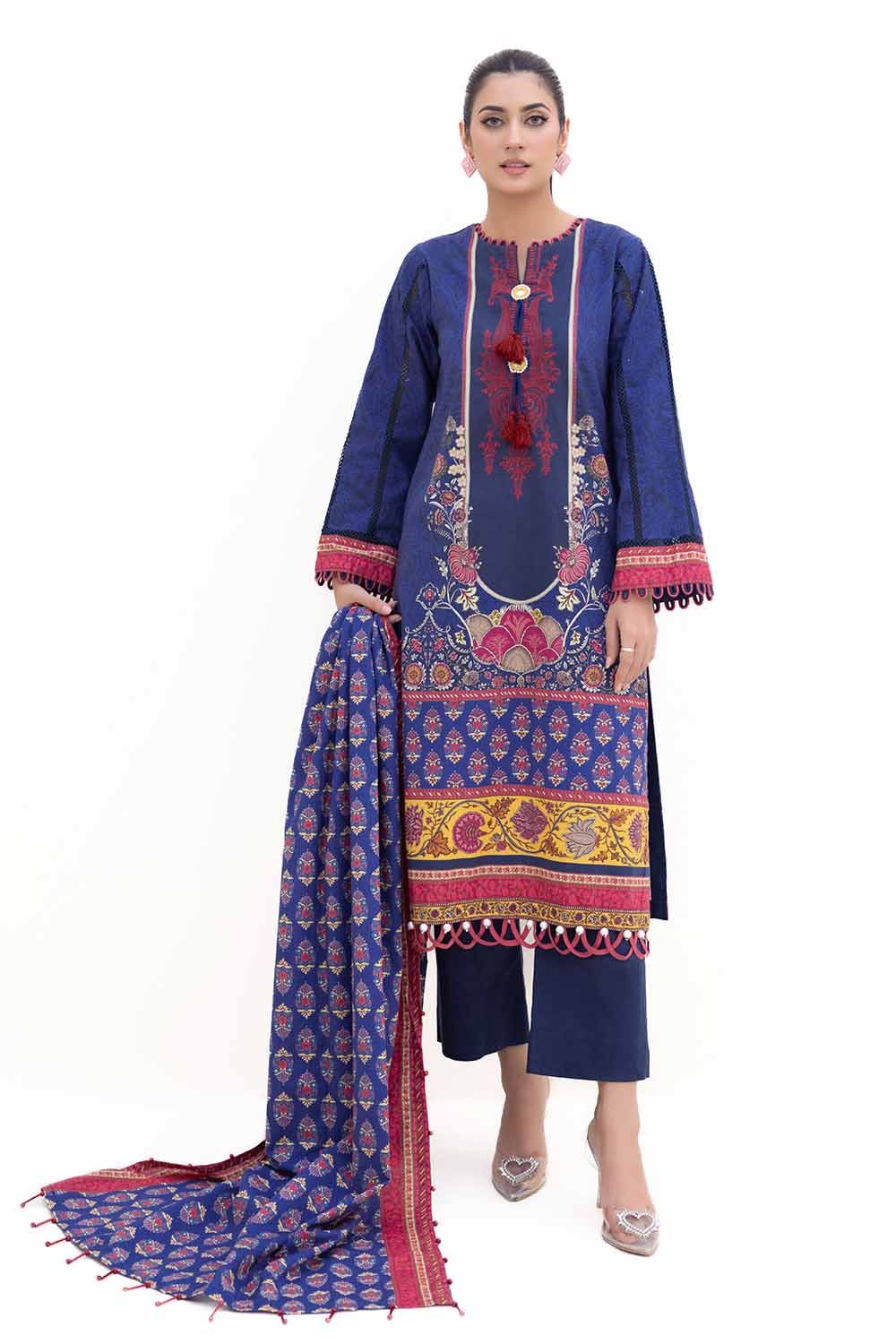 Gul Ahmed | Winter Collection 24 | Khaddar Dupatta K-42018 T by Gul Ahmed - Designer Dress - Type: Ladies Clothes - Available at Libayah - 100% Original