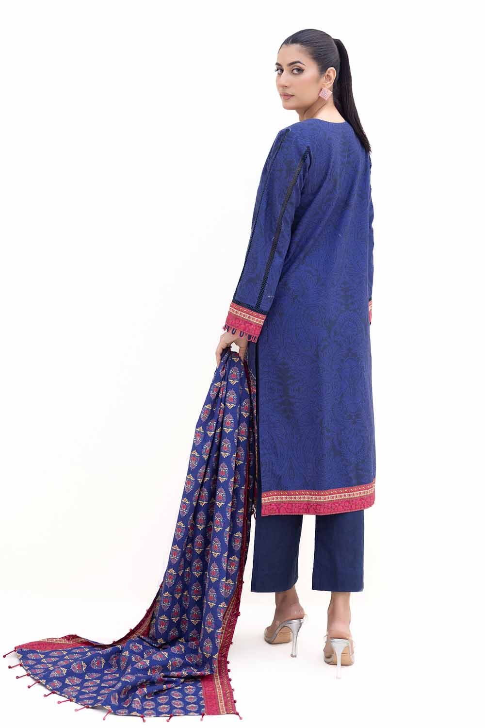 Gul Ahmed | Winter Collection 24 | Khaddar Dupatta K-42018 T by Gul Ahmed - Designer Dress - Type: Ladies Clothes - Available at Libayah - 100% Original
