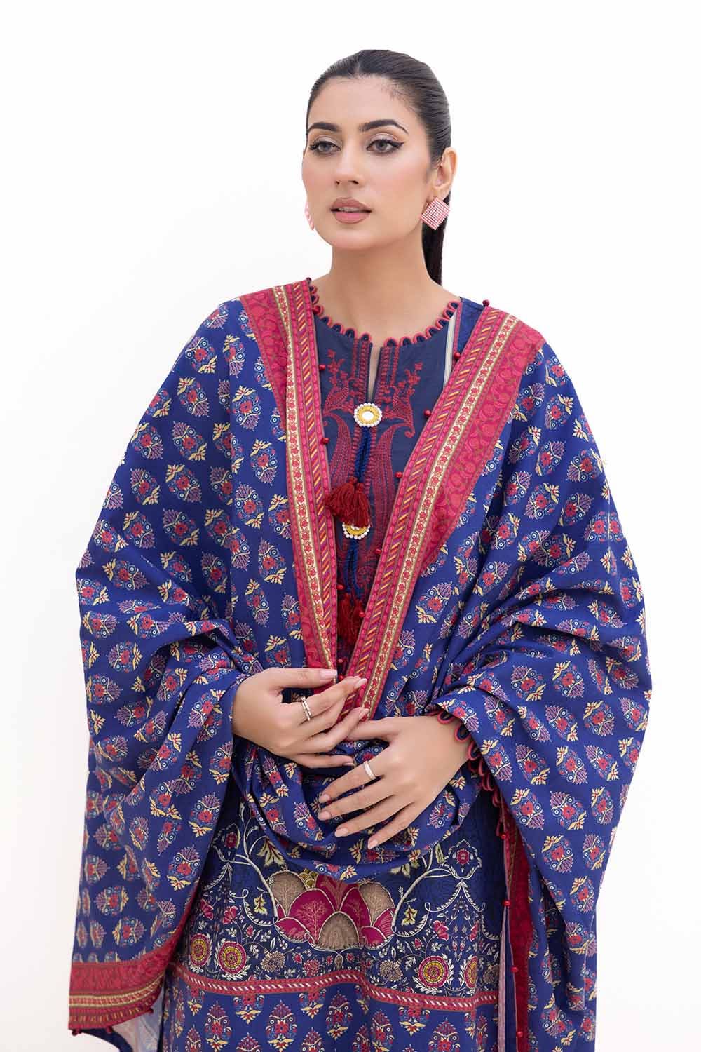 Gul Ahmed | Winter Collection 24 | Khaddar Dupatta K-42018 T by Gul Ahmed - Designer Dress - Type: Ladies Clothes - Available at Libayah - 100% Original