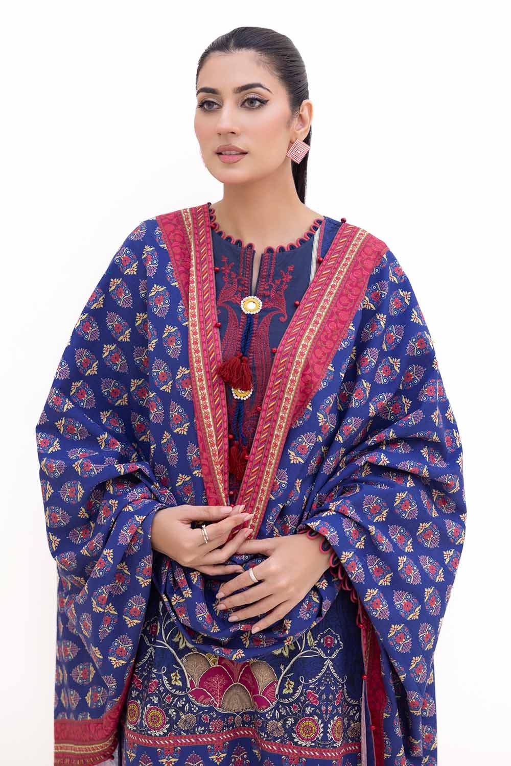 Gul Ahmed | Winter Collection 24 | Khaddar Dupatta K-42018 T by Gul Ahmed - Designer Dress - Type: Ladies Clothes - Available at Libayah - 100% Original