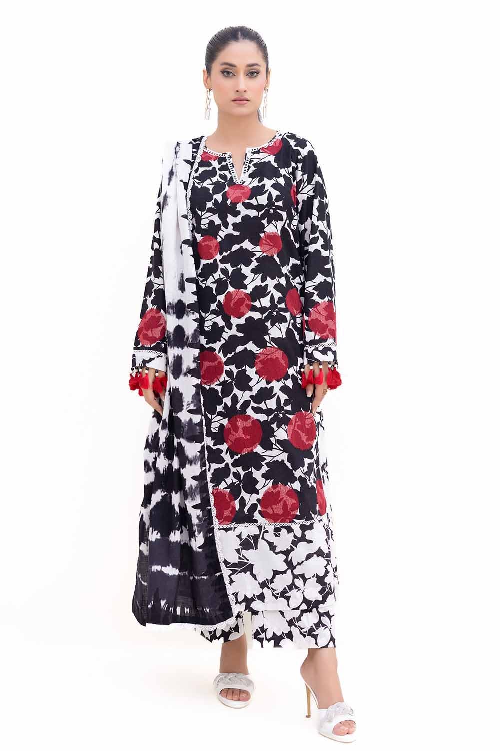 Gul Ahmed | Winter Collection 24 | Khaddar Dupatta K-42019 T by Gul Ahmed - Designer Dress - Type: Ladies Clothes - Available at Libayah - 100% Original