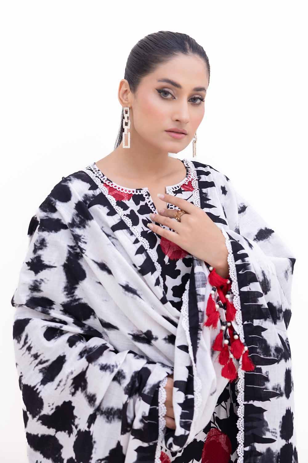 Gul Ahmed | Winter Collection 24 | Khaddar Dupatta K-42019 T by Gul Ahmed - Designer Dress - Type: Ladies Clothes - Available at Libayah - 100% Original