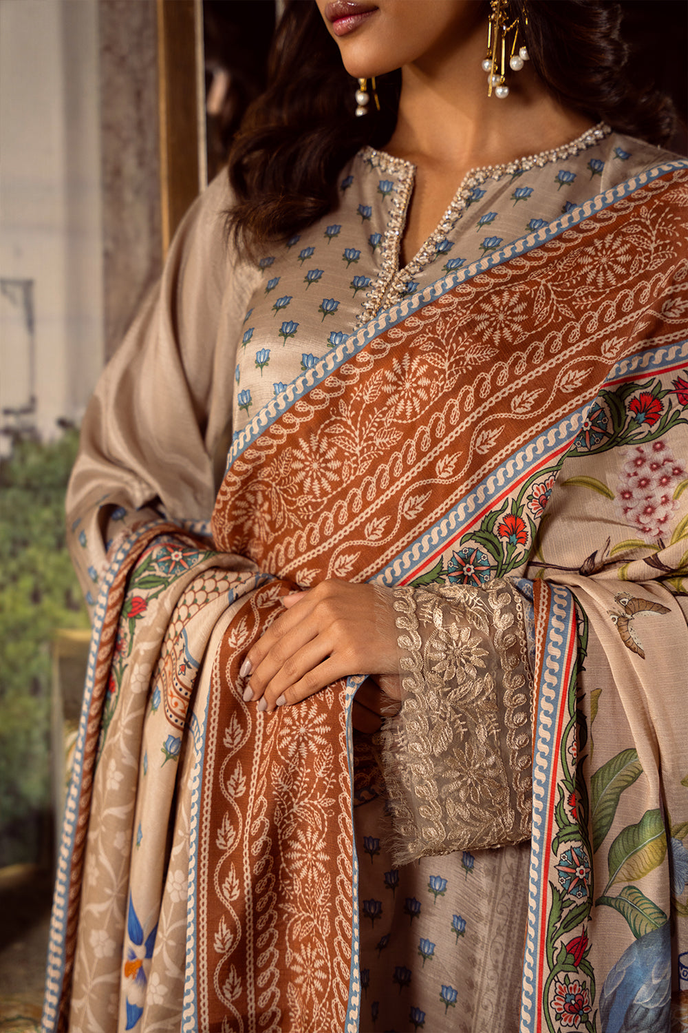 Saira Rizwan | Dahini Silk Pret | MERCINA - SRLP06-25 by Saira Rizwan - Designer Dress - Type: Ladies Clothes - Available at Libayah - 100% Original
