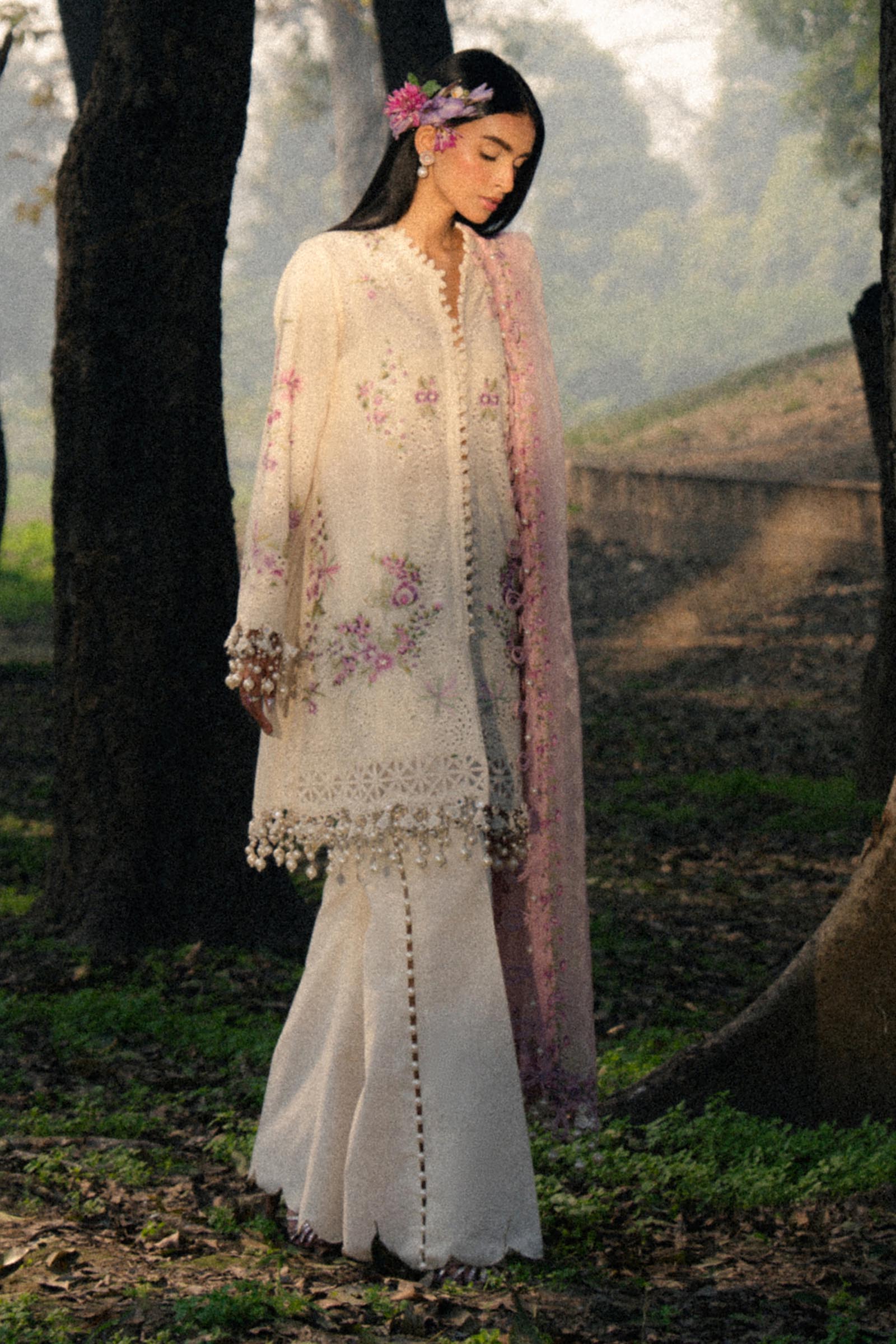 Sana Safinaz | Luxury Lawn 25 | L251-001A-3CT by Sana Safinaz - Designer Dress - Type: Ladies Clothes - Available at Libayah - 100% Original