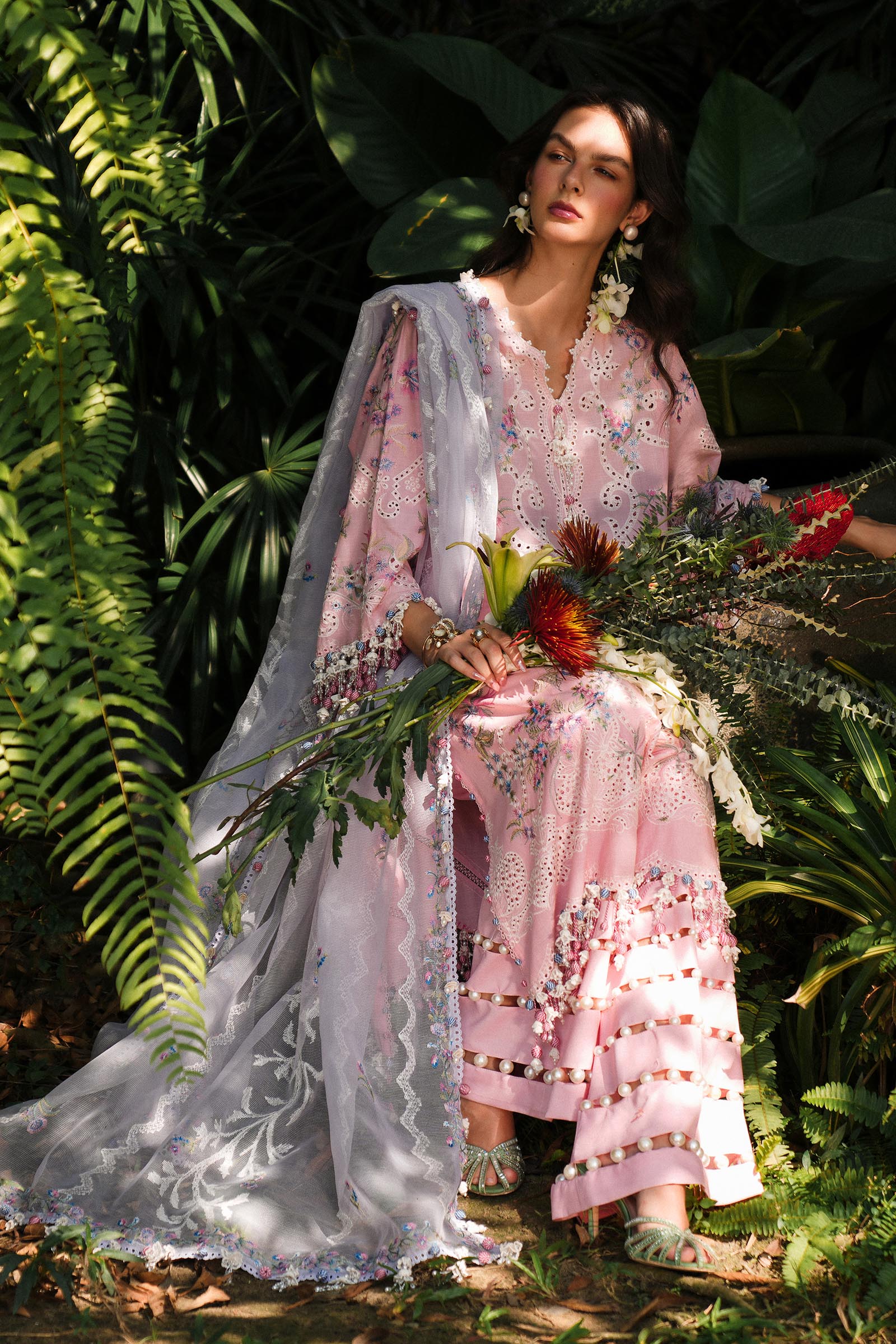 Sana Safinaz | Luxury Lawn 25 | L251-001B-3CT by Sana Safinaz - Designer Dress - Type: Ladies Clothes - Available at Libayah - 100% Original