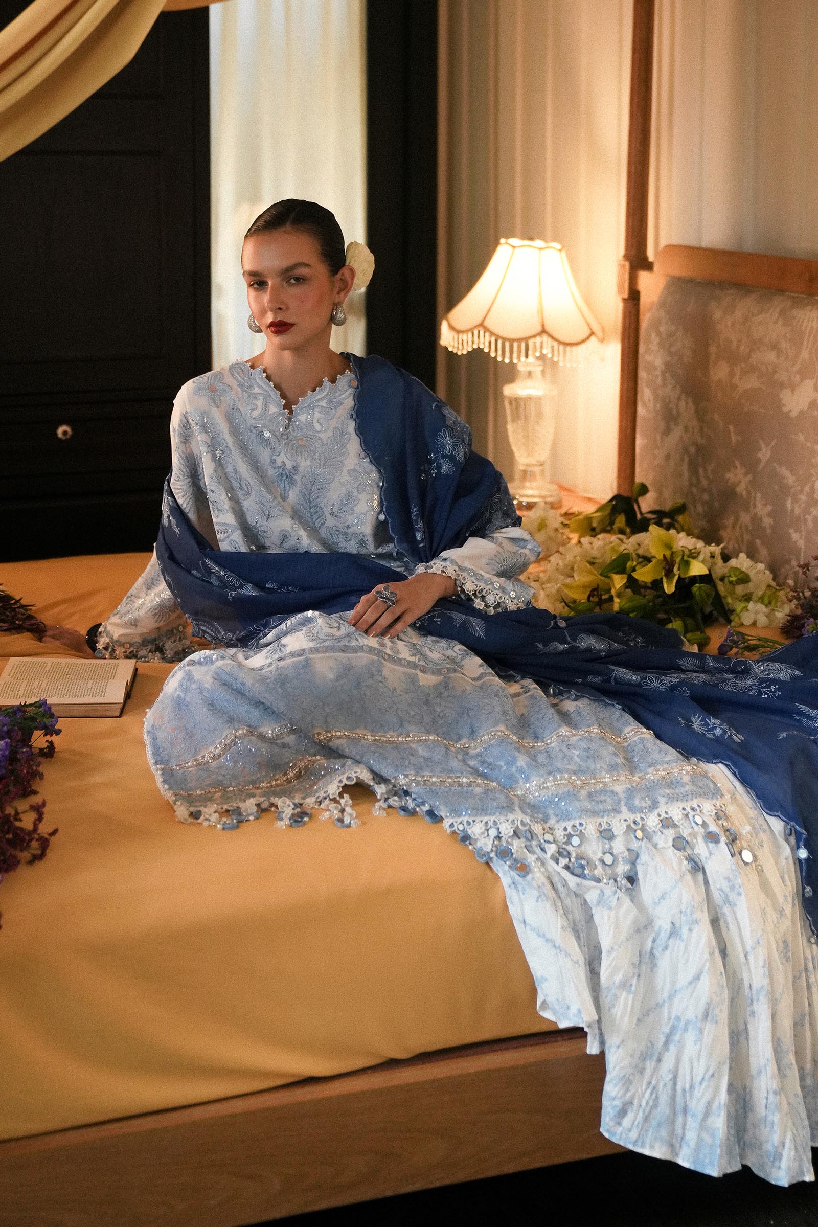 Sana Safinaz | Luxury Lawn 25 | L251-002A-3DI by Libayah - Designer Dress - Type: Ladies Clothes - Available at Libayah - 100% Original