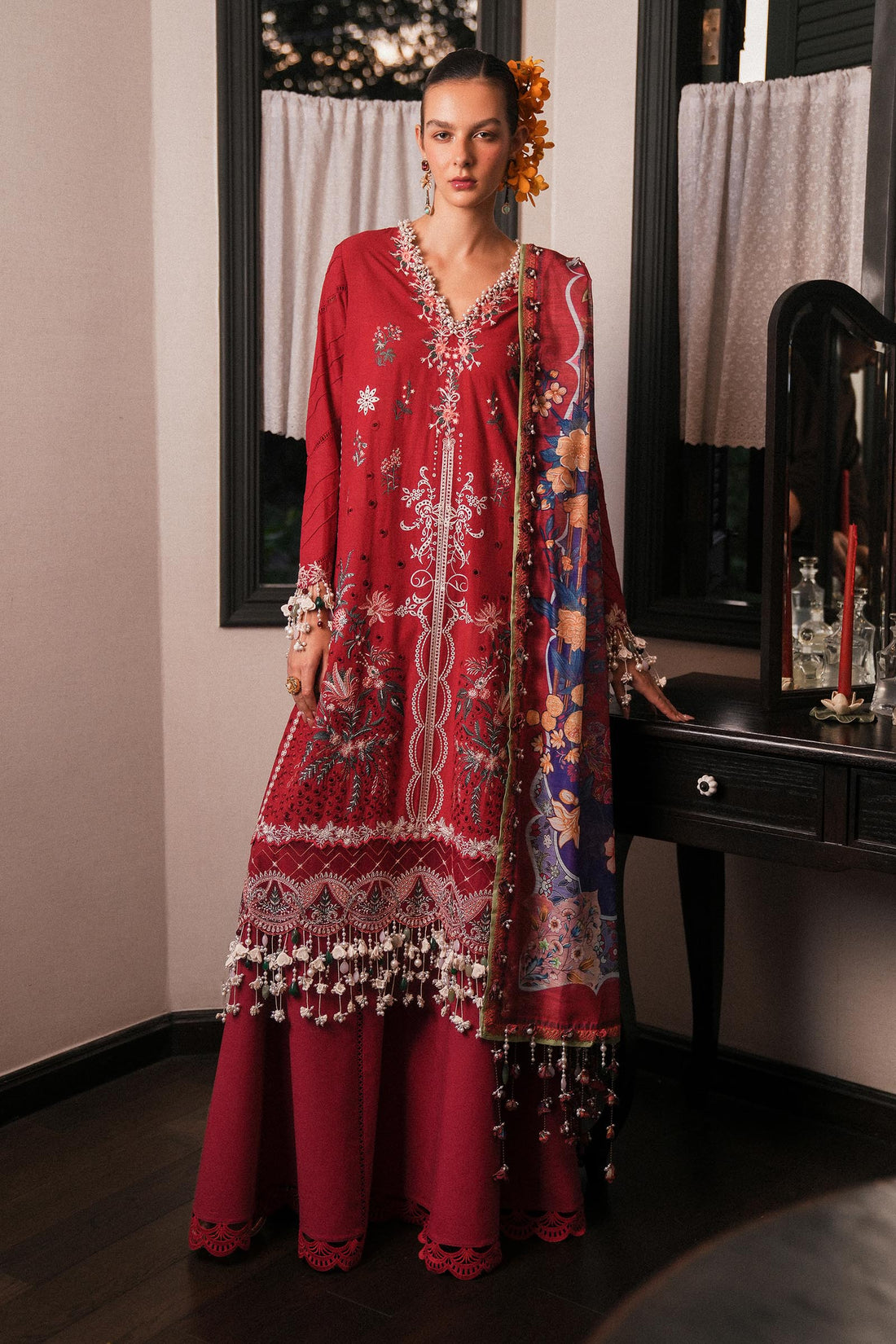 Sana Safinaz | Luxury Lawn 25 | L251-009A-3DI by Sana Safinaz - Designer Dress - Type: Ladies Clothes - Available at Libayah - 100% Original