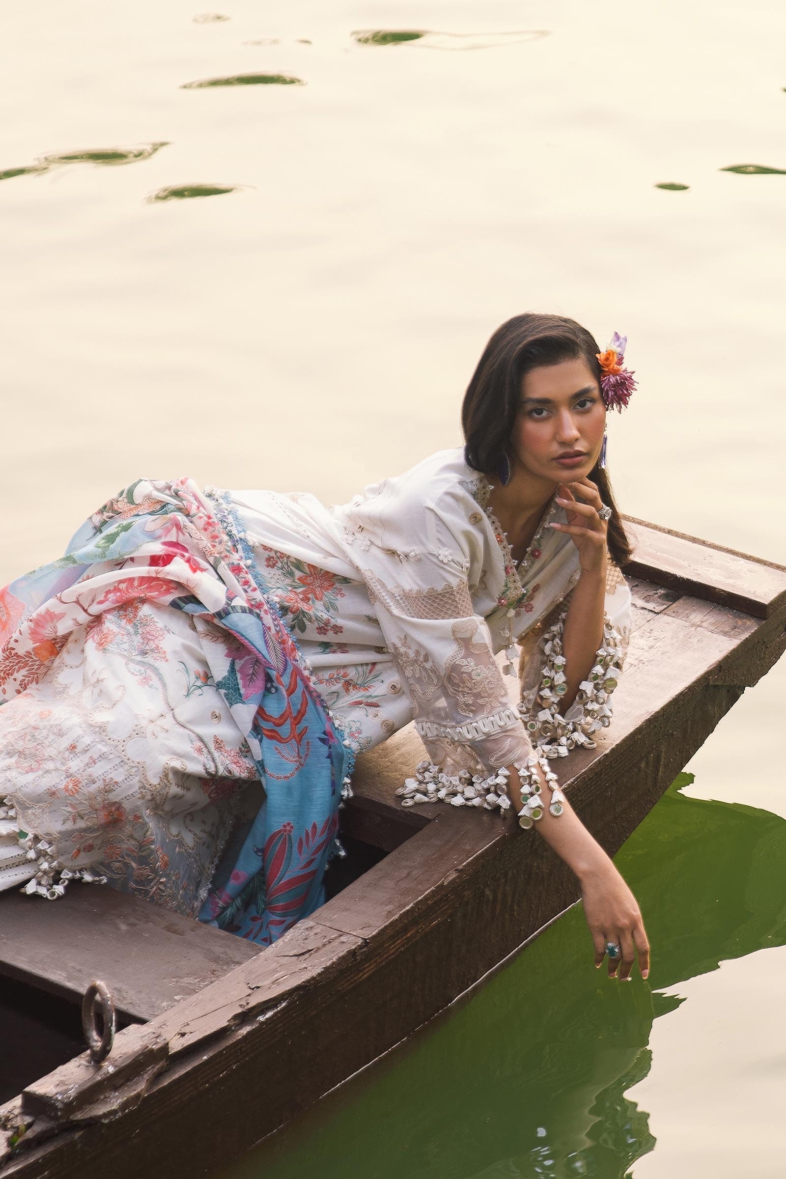 Sana Safinaz | Luxury Lawn 25 | 251-010B-3DI by Sana Safinaz - Designer Dress - Type: Ladies Clothes - Available at Libayah - 100% Original