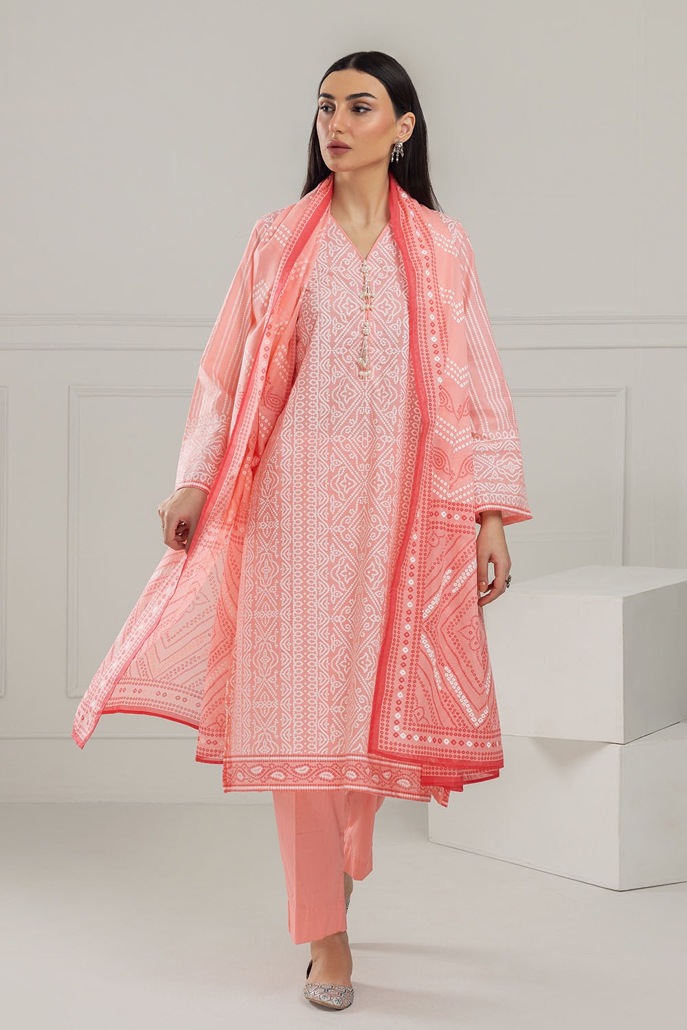 Gul Ahmed | Chunri Lawn 25 | CL-52179 A by Gul Ahmed - Designer Dress - Type: Ladies Clothes - Available at Libayah - 100% Original