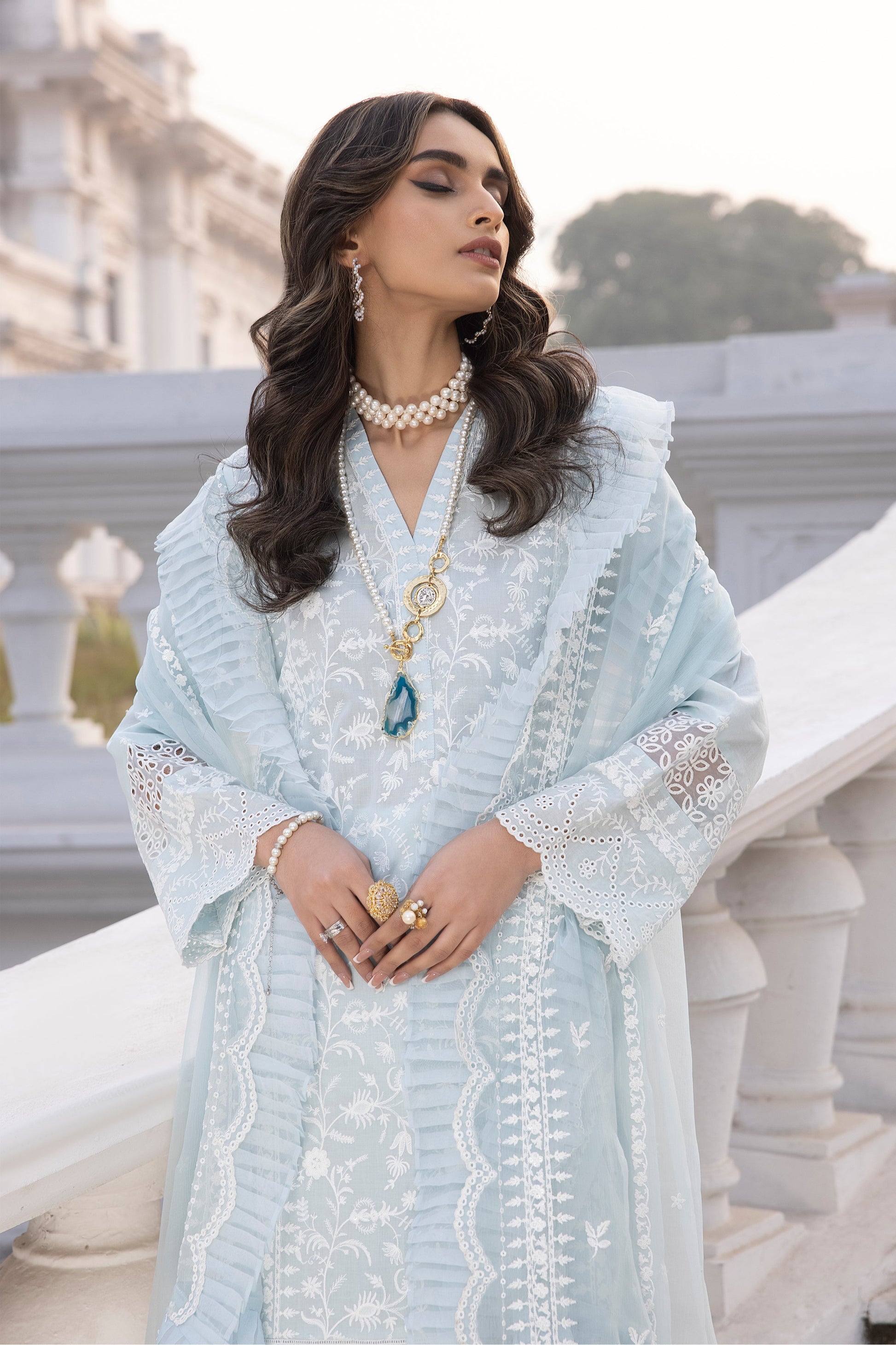 LSM | Spring Embroidered 24 | A-8 by LSM - Designer Dress - Type: Ladies Clothes - Available at Libayah - 100% Original