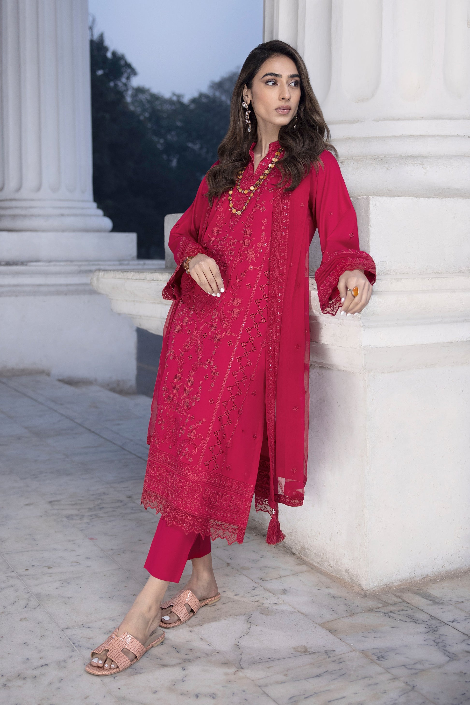 LSM | Spring Embroidered 24 | A-15 by LSM - Designer Dress - Type: Ladies Clothes - Available at Libayah - 100% Original