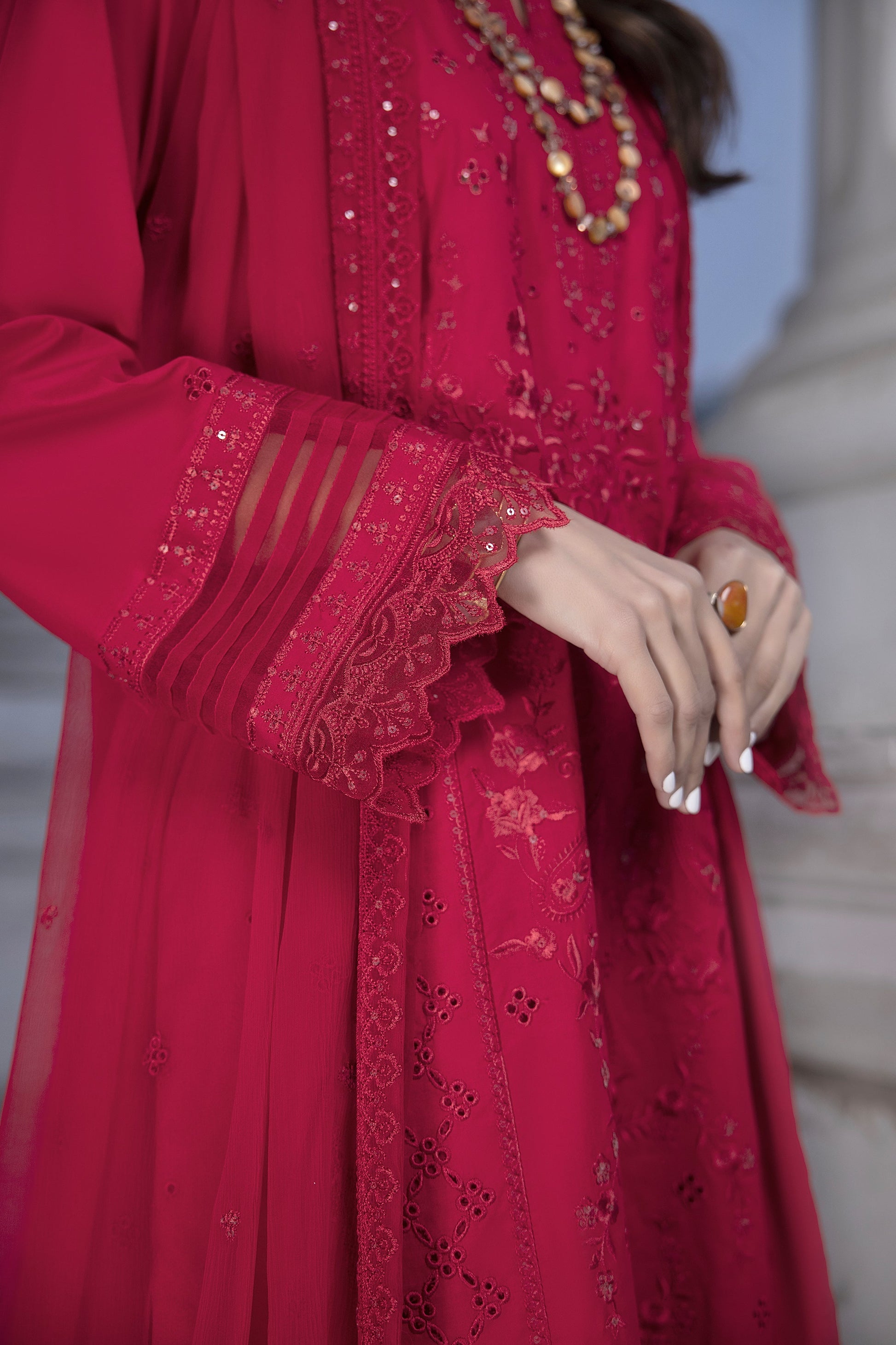 LSM | Spring Embroidered 24 | A-15 by LSM - Designer Dress - Type: Ladies Clothes - Available at Libayah - 100% Original