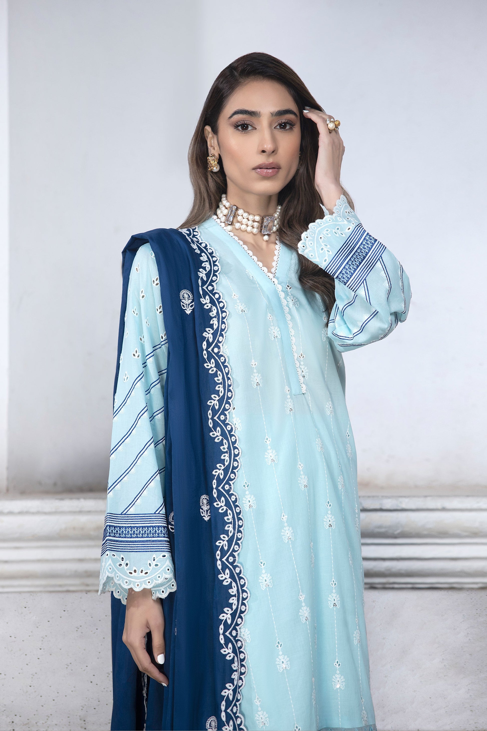 LSM | Spring Embroidered 24 | A-1 by LSM - Designer Dress - Type: Ladies Clothes - Available at Libayah - 100% Original
