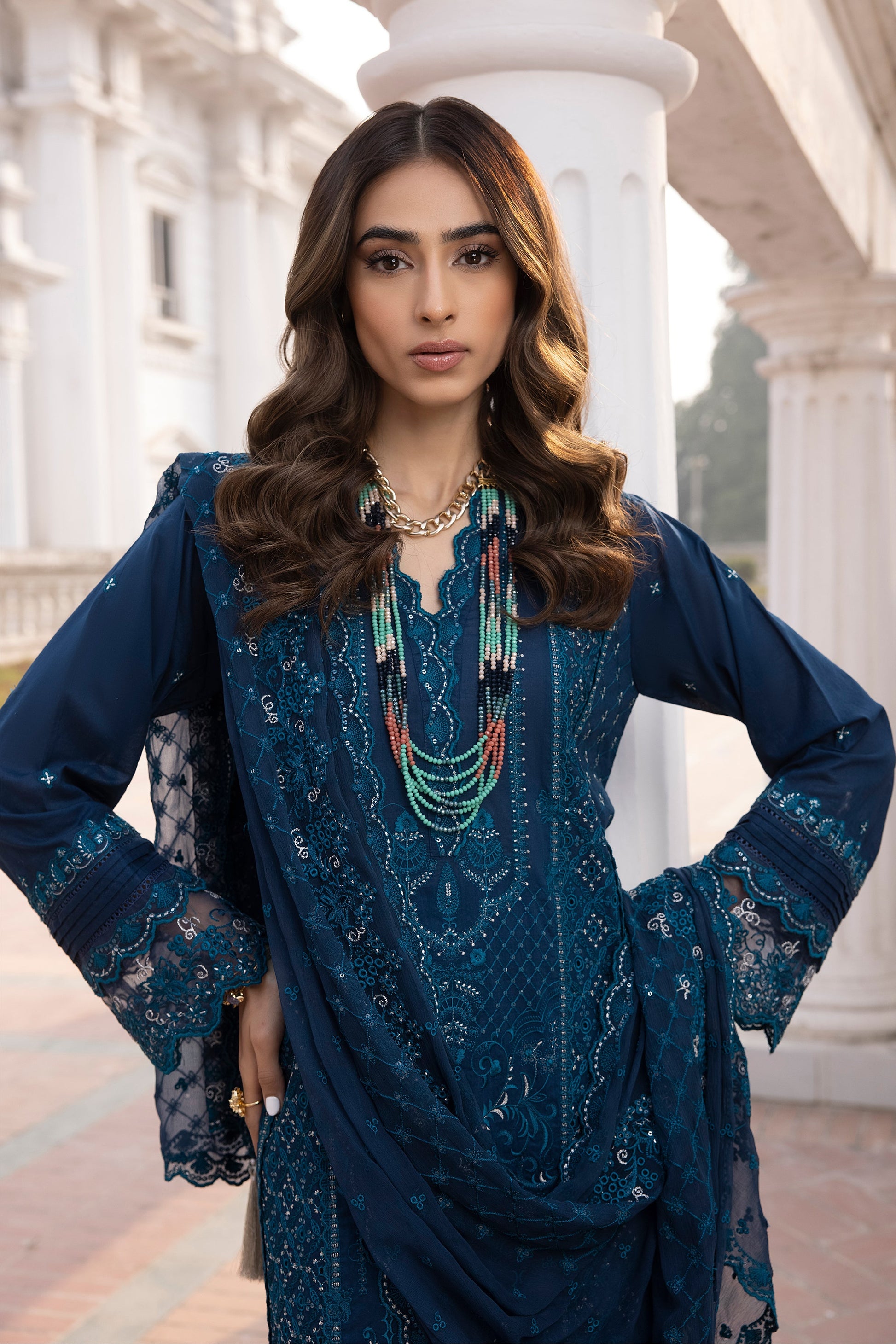LSM | Spring Embroidered 24 | A-14 by LSM - Designer Dress - Type: Ladies Clothes - Available at Libayah - 100% Original