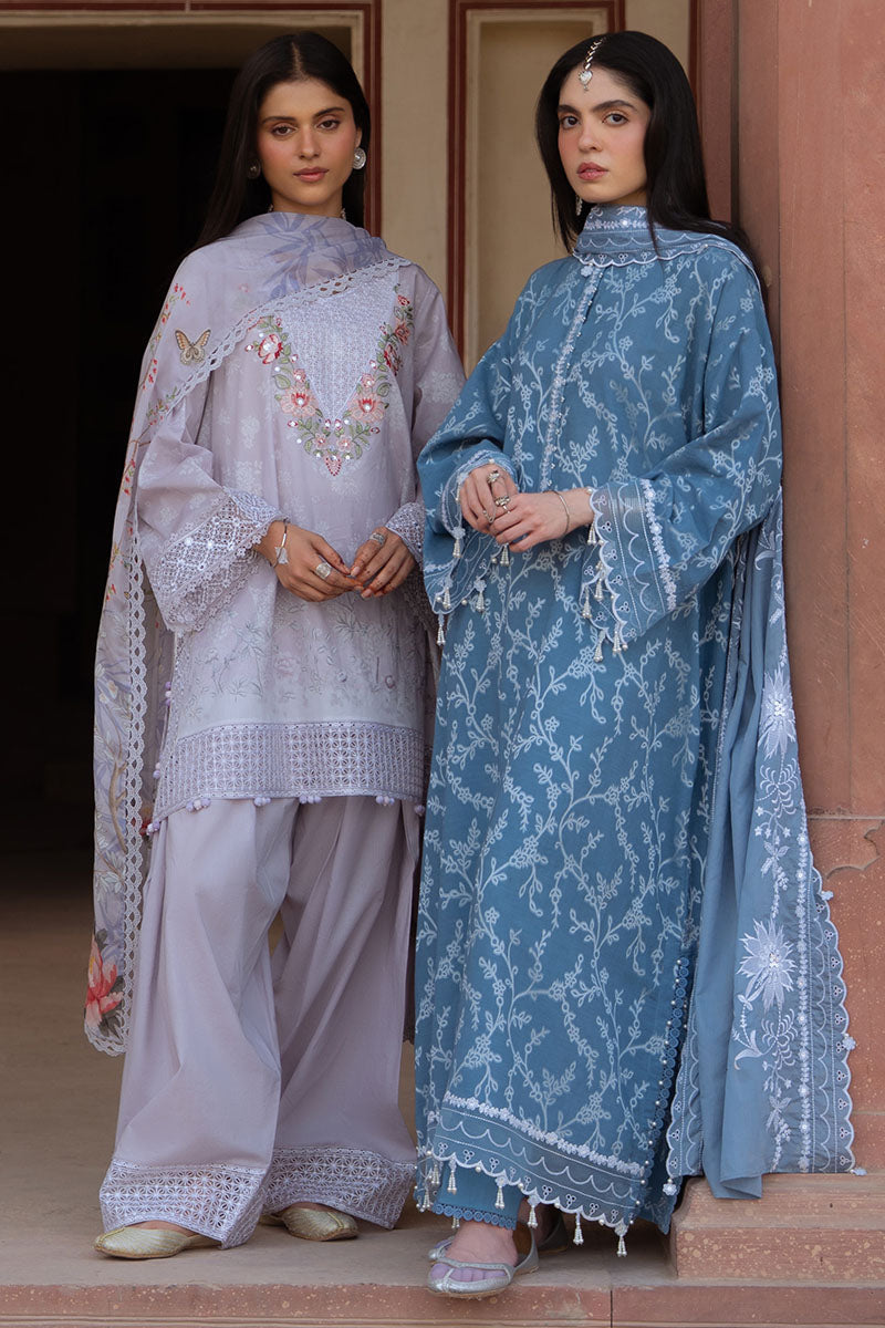 Cross Stitch | Eid Lawn Edit 25 | SILVER MIST by Cross Stitch - Designer Dress - Type: Ladies Clothes - Available at Libayah - 100% Original