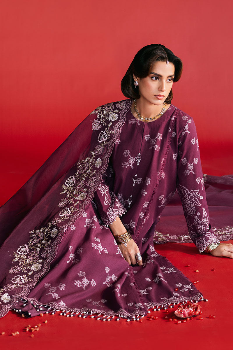 Cross Stitch | Eid Lawn Edit 25 | DEEP FLARE by Cross Stitch - Designer Dress - Type: Ladies Clothes - Available at Libayah - 100% Original