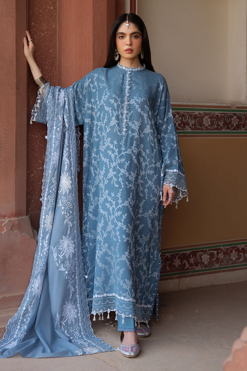 Cross Stitch | Eid Lawn Edit 25 | SILVER MIST by Cross Stitch - Designer Dress - Type: Ladies Clothes - Available at Libayah - 100% Original