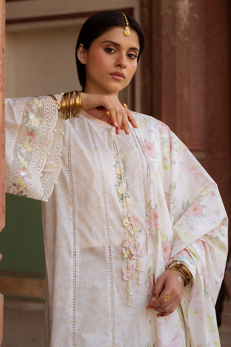 Cross Stitch | Eid Lawn Edit 25 | FLORAL GARLAND by Cross Stitch - Designer Dress - Type: Ladies Clothes - Available at Libayah - 100% Original