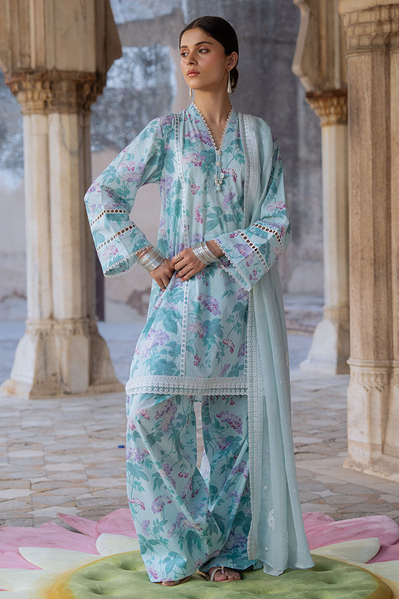 Cross Stitch | Eid Lawn Edit 25 | MINT GLAMOUR by Cross Stitch - Designer Dress - Type: Ladies Clothes - Available at Libayah - 100% Original