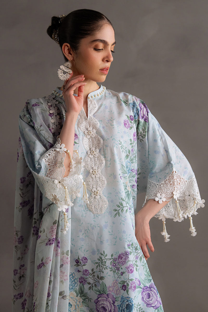 Cross Stitch | Eid Lawn Edit 25 | OCEAN BREEZE by Cross Stitch - Designer Dress - Type: Ladies Clothes - Available at Libayah - 100% Original