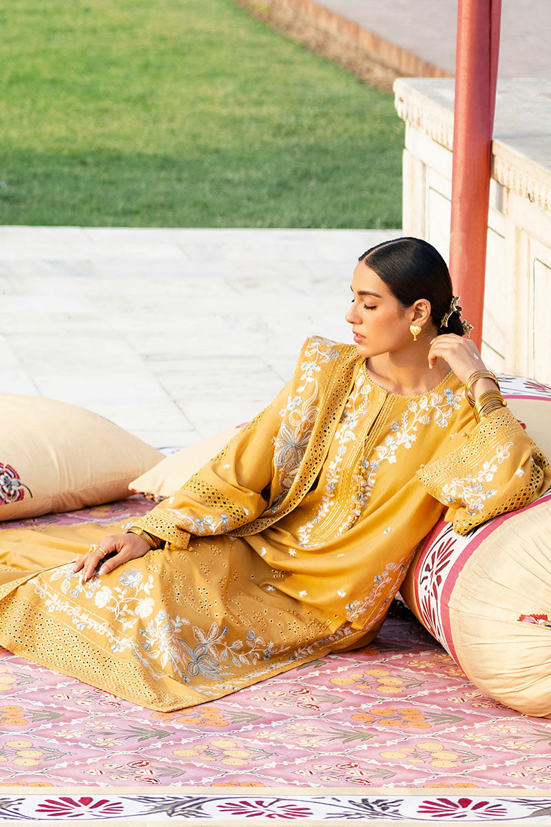 Cross Stitch | Eid Lawn Edit 25 | MUSTARD MIRAGE by Cross Stitch - Designer Dress - Type: Ladies Clothes - Available at Libayah - 100% Original