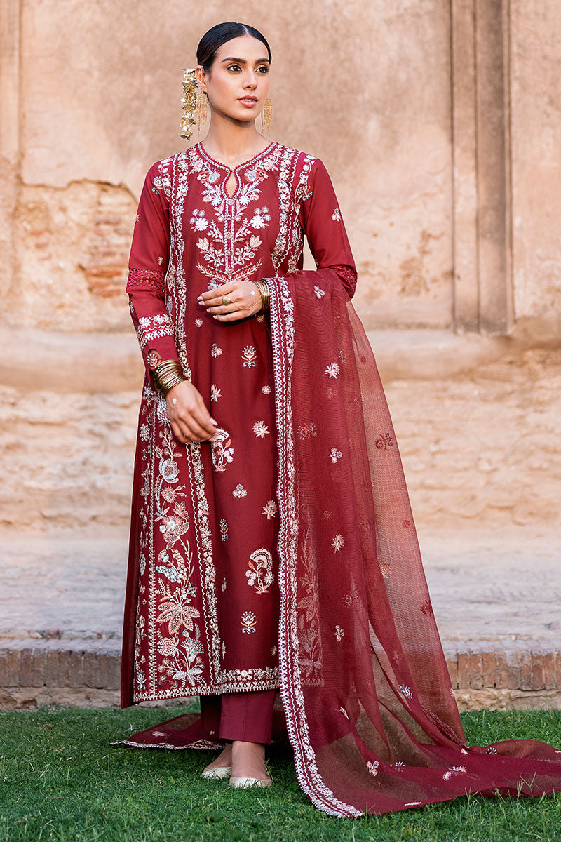 Cross Stitch | Eid Lawn Edit 25 | ROUGE ZEST by Cross Stitch - Designer Dress - Type: Ladies Clothes - Available at Libayah - 100% Original