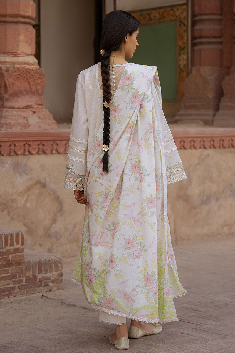 Cross Stitch | Eid Lawn Edit 25 | FLORAL GARLAND by Cross Stitch - Designer Dress - Type: Ladies Clothes - Available at Libayah - 100% Original