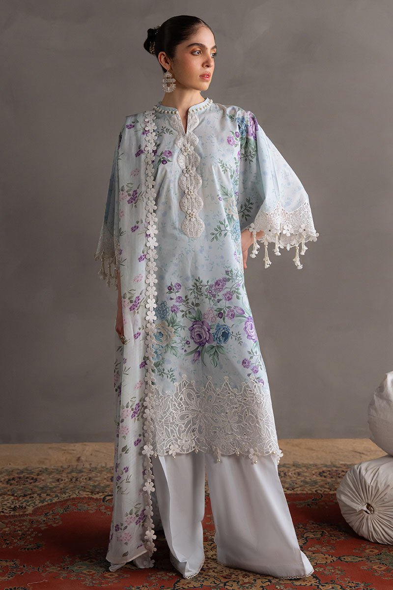Cross Stitch | Eid Lawn Edit 25 | OCEAN BREEZE by Cross Stitch - Designer Dress - Type: Ladies Clothes - Available at Libayah - 100% Original